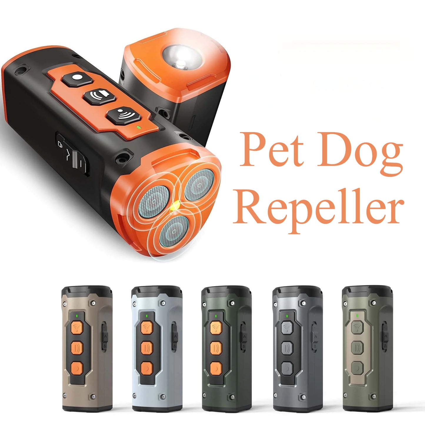 Anti Bark Torch – Ultrasonic Dog Bark Deterrent with LED – XP30 Gray Pet by SbrTnHomes