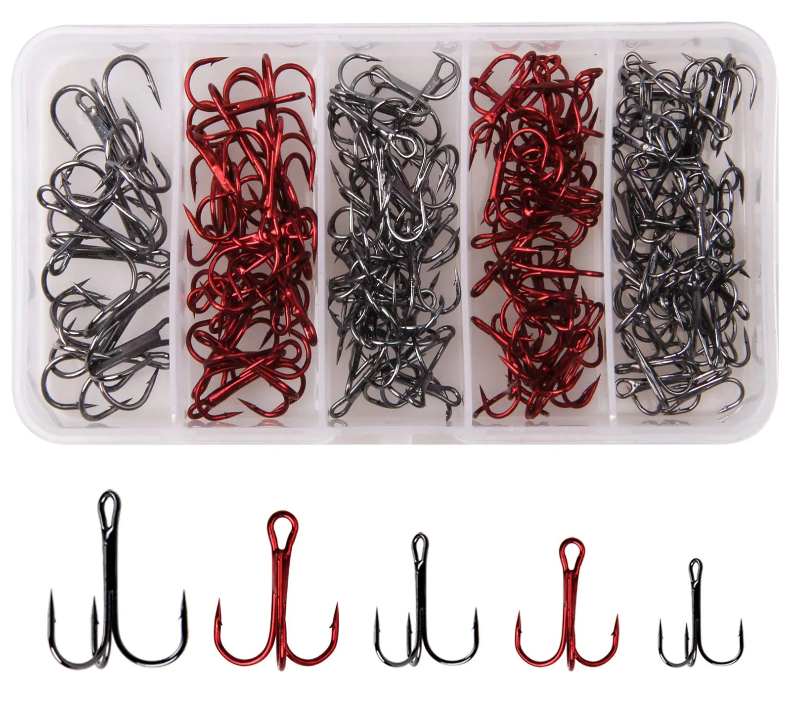 Treble Hooks Kit – 30pcs High Strength Triple Barbed Hooks – Fishing Gear by SbrTnHomes