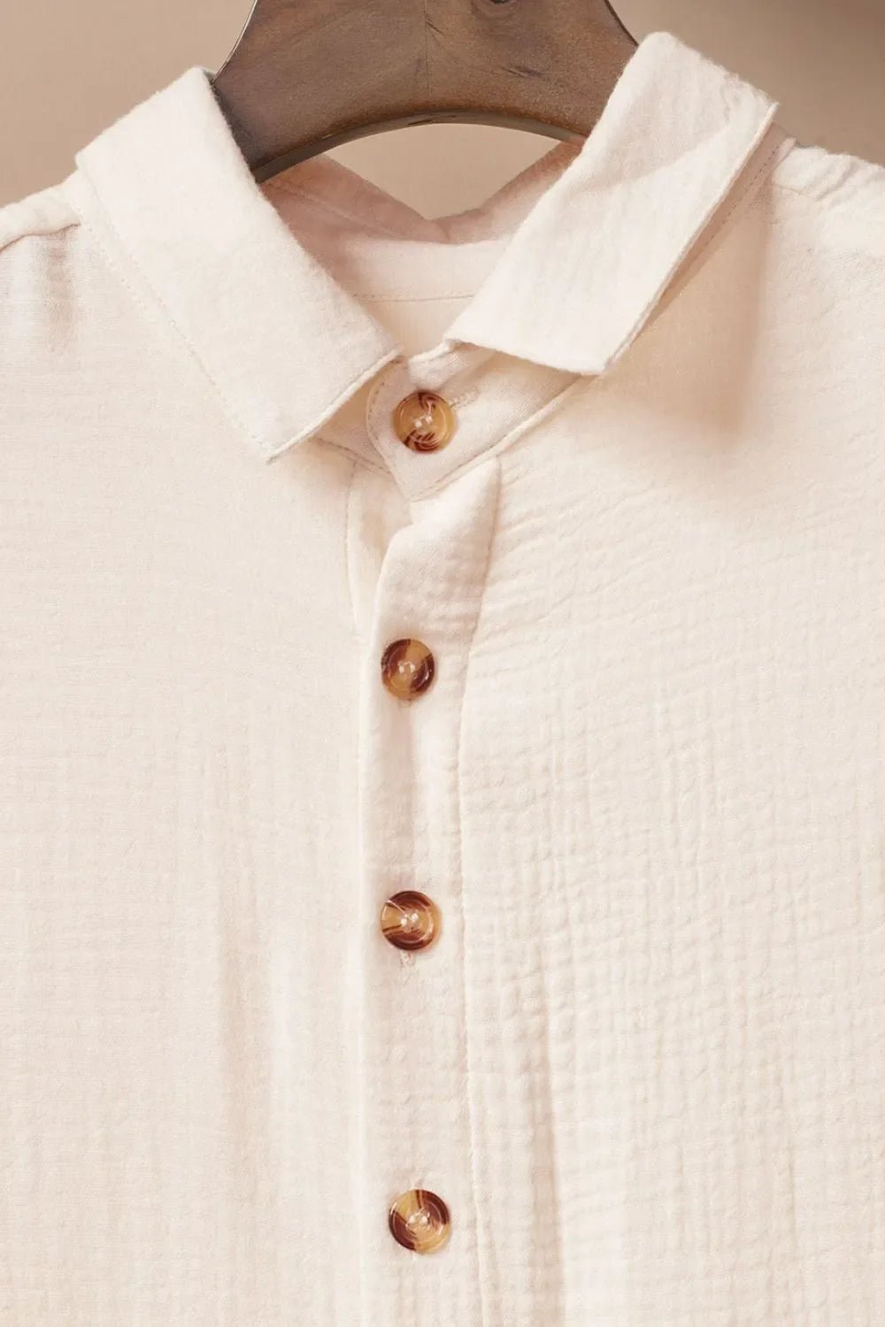 Button Down Short Sleeve Midi Shirt Dress – Khaki for Shopify Collective (19 view)