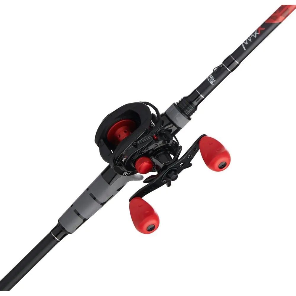Abu Garcia Max X Baitcasting Combo – 7' 24-Ton Graphite Rod with Right-Handed Reel | Tournament-Trusted Performance – Max X Black (New Model) Fishing Gear by SbrTnHomes