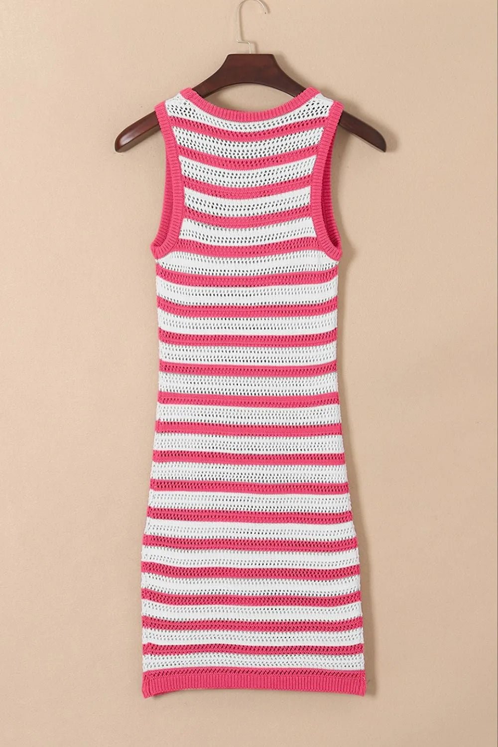 Stripe Hollowed Knit Sleeveless Sweater Dress – Strawberry for Shopify Collective (9 view)