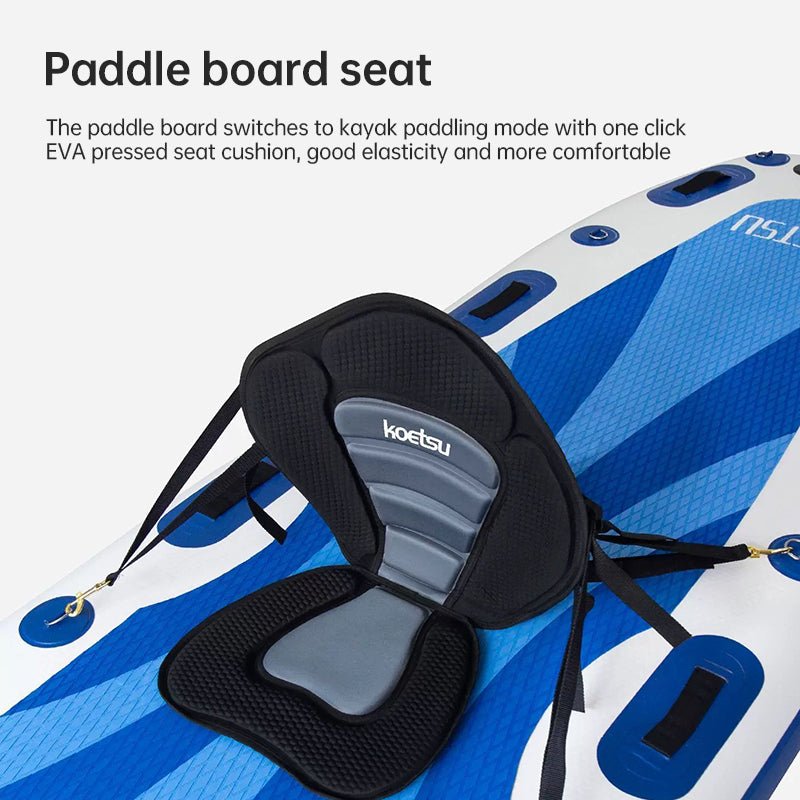 Adjustable Padded Kayak & SUP Seat with Backrest – EVA Foam, 600D Oxford | Canoes, Rafts & Fishing – Single - color Luxury Paddle Board Seat Accessories for adjustable seat (9 view)