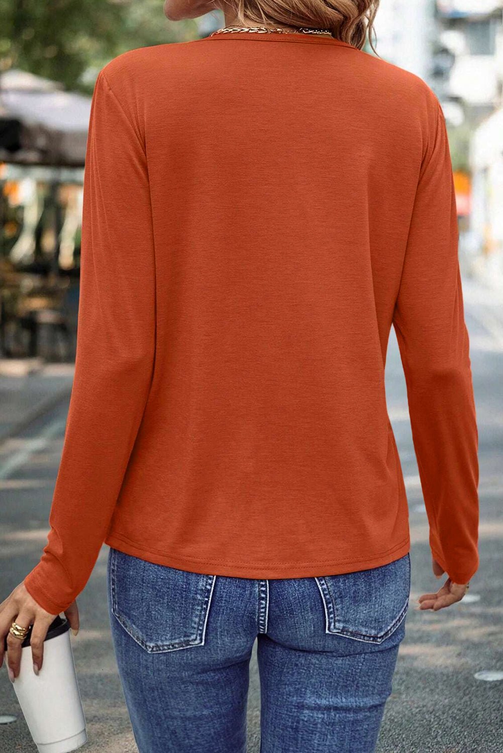 Anna Asymmetric Seam Detail Long Sleeve Top – Red Clay Tops/Long Sleeve Tops for Shopify Collective (8 view)