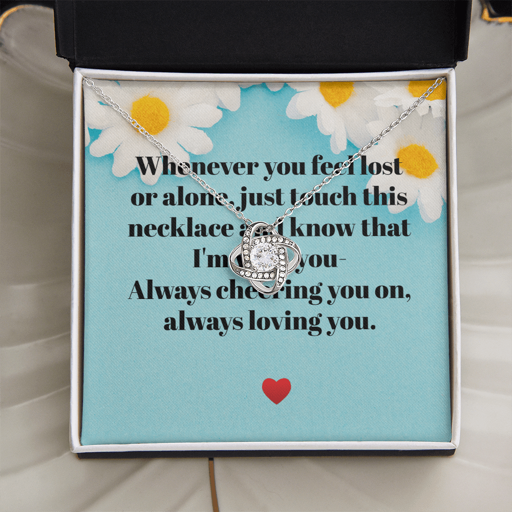 To My Daughter – Love Knot Necklace with Heartfelt Message | – 18K Yellow Gold Finish Jewelry by ShineOn Fulfillment