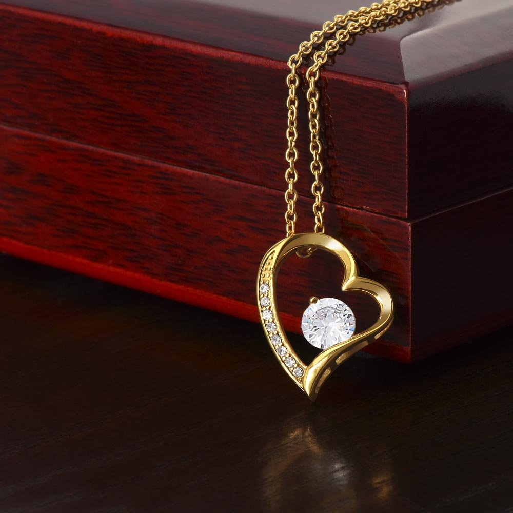 Forever Love Necklace – Timeless Heart Pendant with Dazzling – 18k Yellow Gold Jewelry by ShineOn Fulfillment