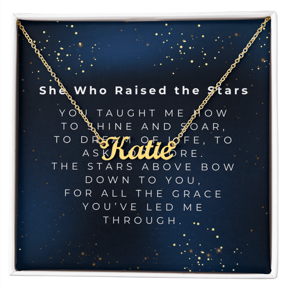 Custom Name Necklace | Shop Sbrtn Homes – 18k Yellow Gold Finish Jewelry for A1315T (4 view)