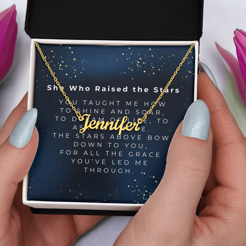 Custom Name Necklace | Shop Sbrtn Homes – 18k Yellow Gold Finish Jewelry for A1315T (5 view)