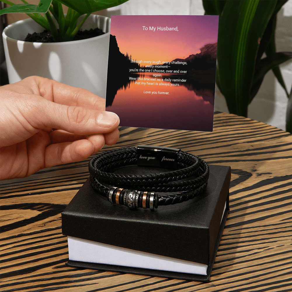 Love You Forever Bracelet for Husband – Romantic Gift | – Two Tone Box Jewelry by ShineOn Fulfillment