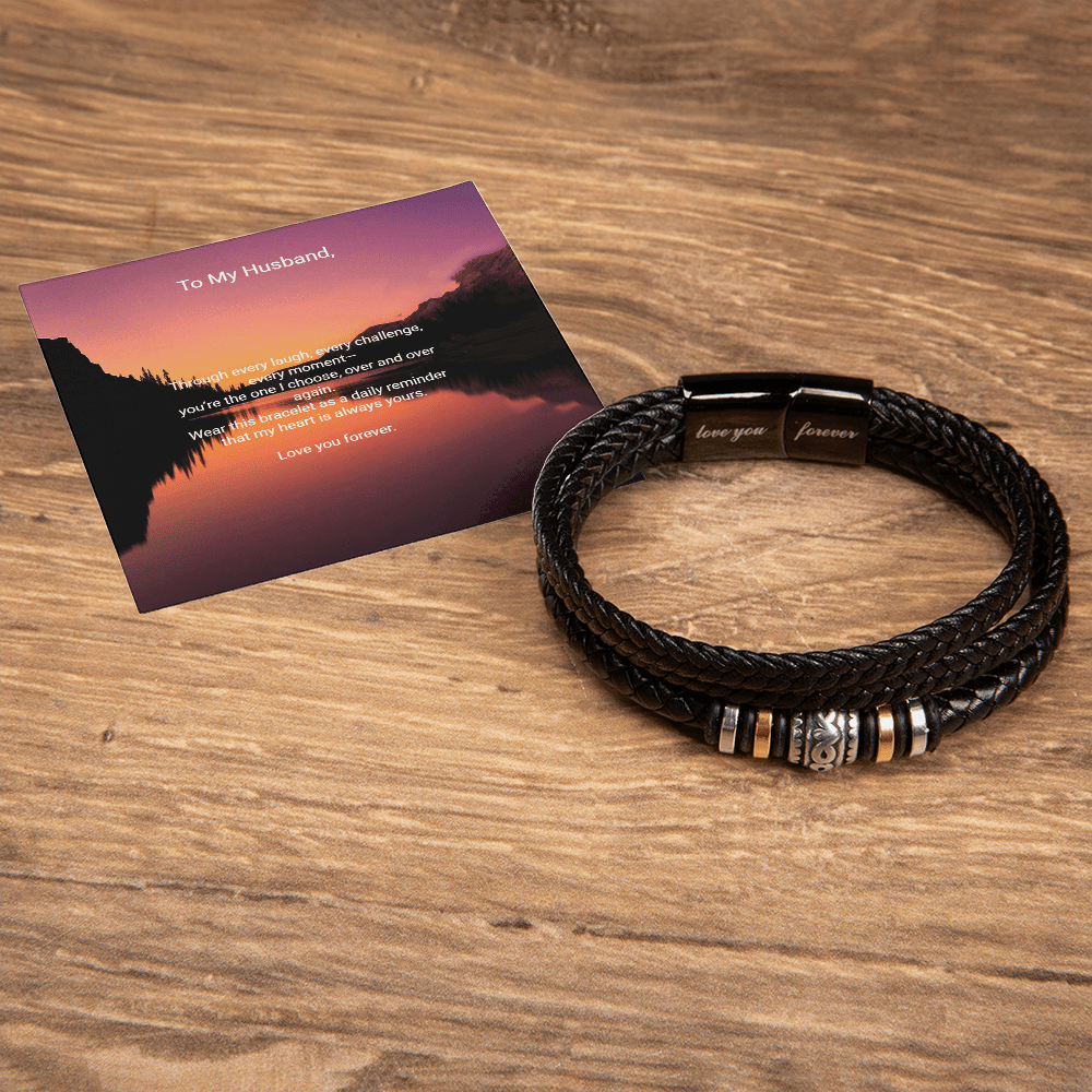 Love You Forever Bracelet for Husband – Romantic Gift | – Luxury Box w/LED Jewelry by ShineOn Fulfillment
