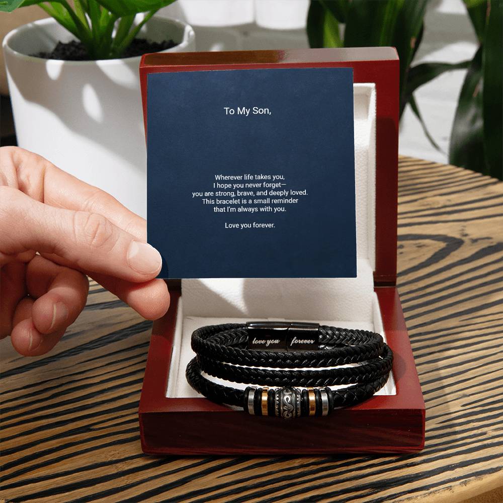 Love You Forever Bracelet for Son – Inspirational Gift | – Luxury Box w/LED Jewelry by ShineOn Fulfillment