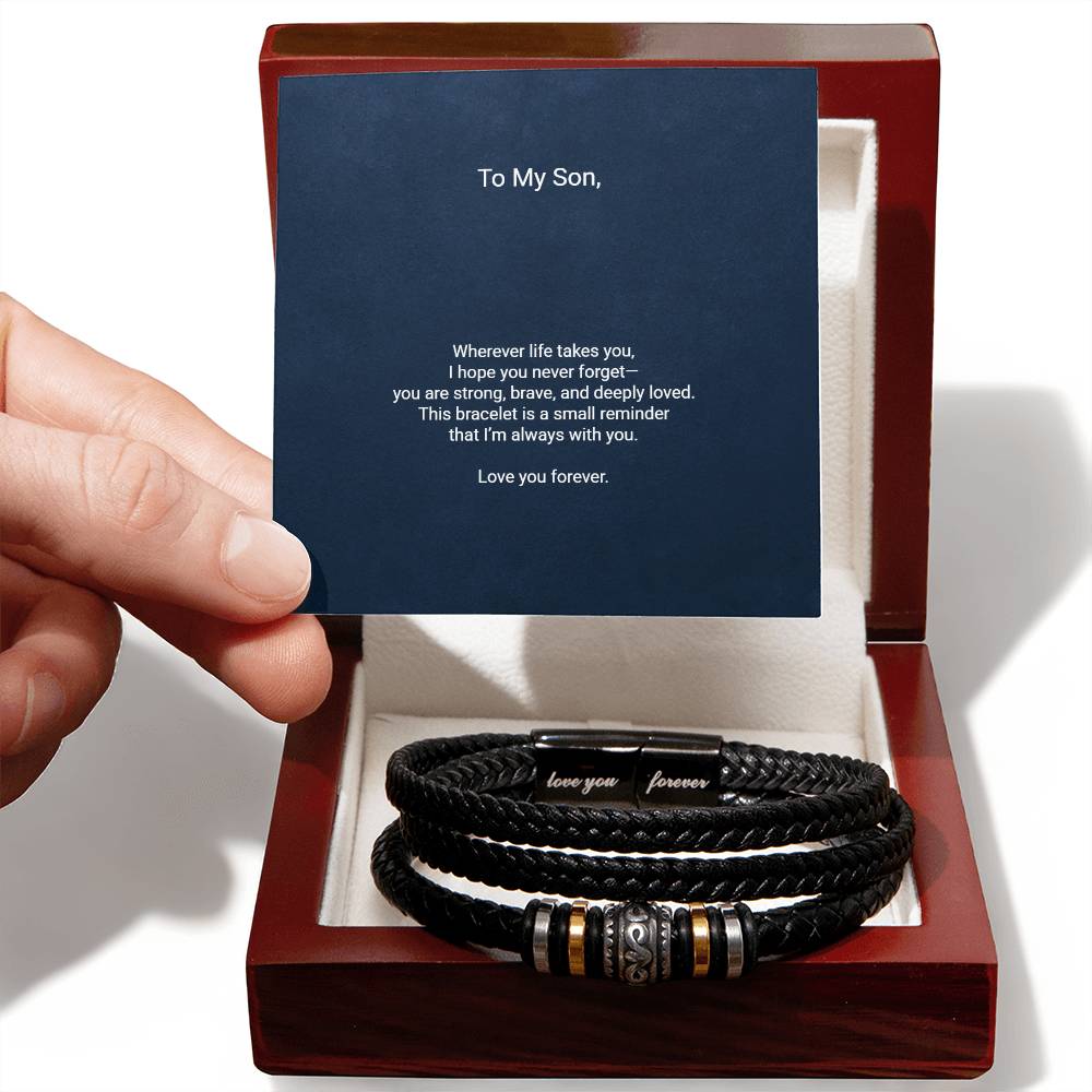 Love You Forever Bracelet for Son – Inspirational Gift | – Luxury Box w/LED Jewelry by ShineOn Fulfillment