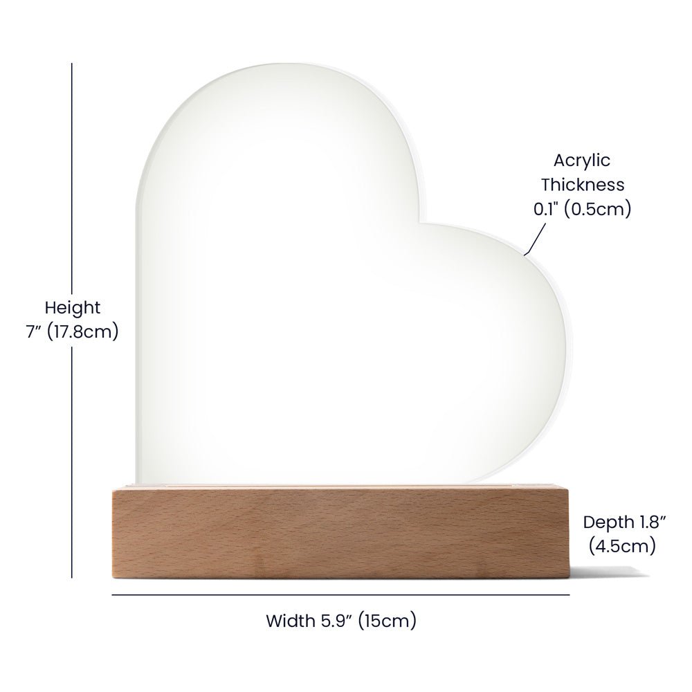 Skull & Dagger Heart – Light up | Acrylic Heart Plaque – Corded LED Base Miscellaneous for G027 (4 view)