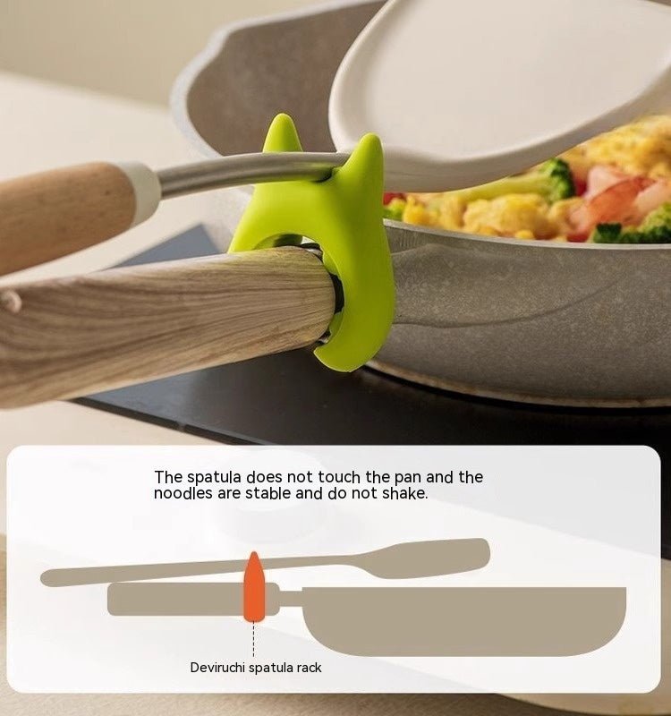 Silicone Spoon Holder – Anti Overflow Pot Clip & Utensil – Green Truner Frame Kitchen tool by SbrTnHomes