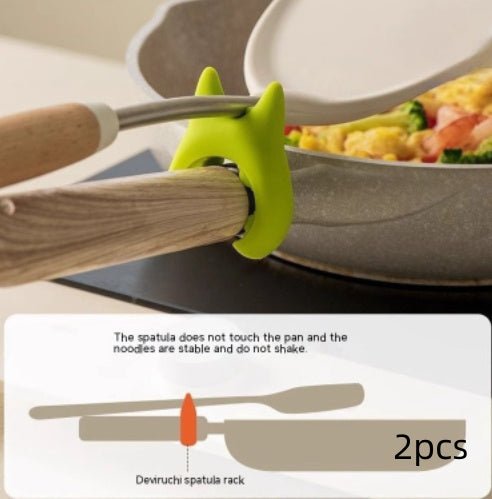 Silicone Spoon Holder – Anti Overflow Pot Clip & Utensil – Green Truner Frame Kitchen tool by SbrTnHomes