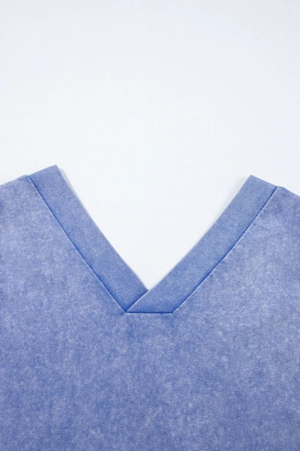 Mineral Wash Pocketed Sleeveless V Neck Loose Romper – Dusty Blue for Shopify Collective (5 view)