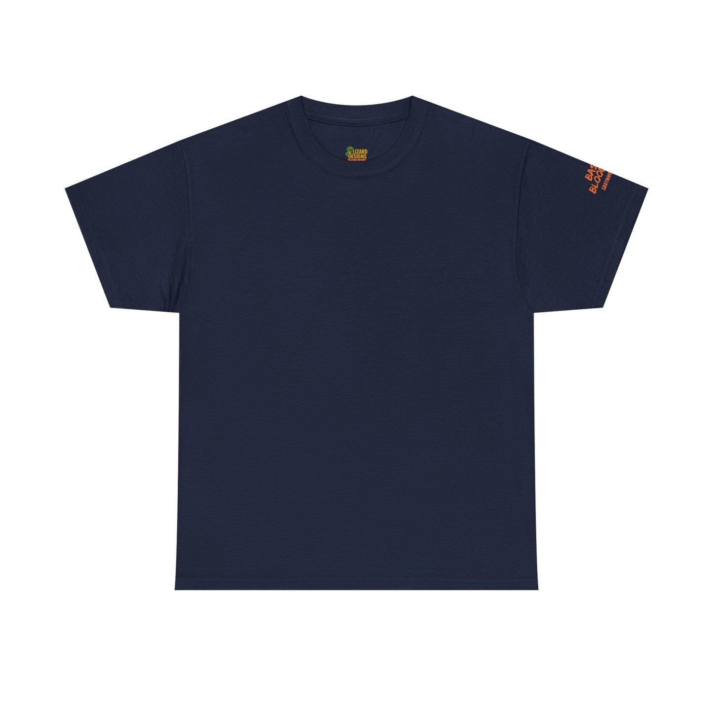 Bass & Blood Fest 2025 Gone Fishing Tee – Zombie Band Tour Merch with a Killer Hook | Lizard Designs – Navy T-Shirt for Band Merchandise (3 view)