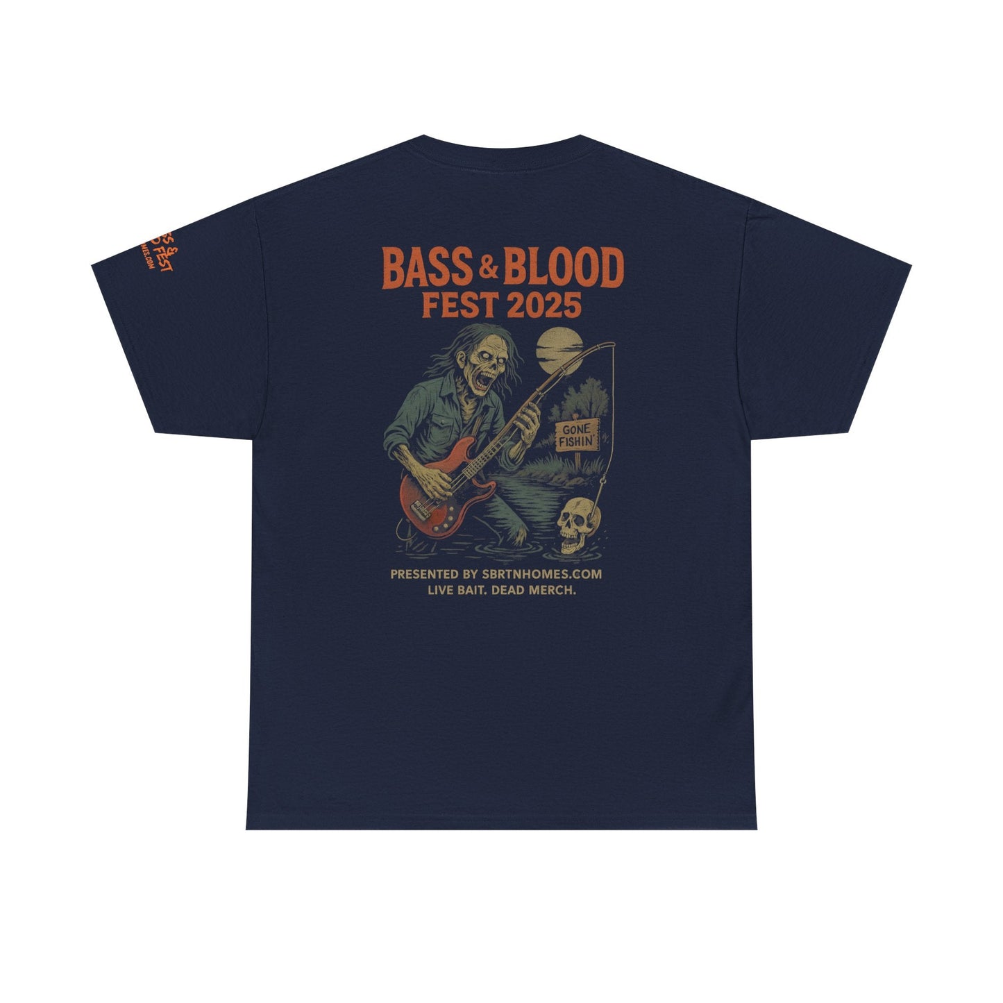 Bass & Blood Fest 2025 Tee – Undead Tour Merch for Metalheads & Mayhem | Lizard Designs – Blackberry T-Shirt for Band Merchandise (11 view)
