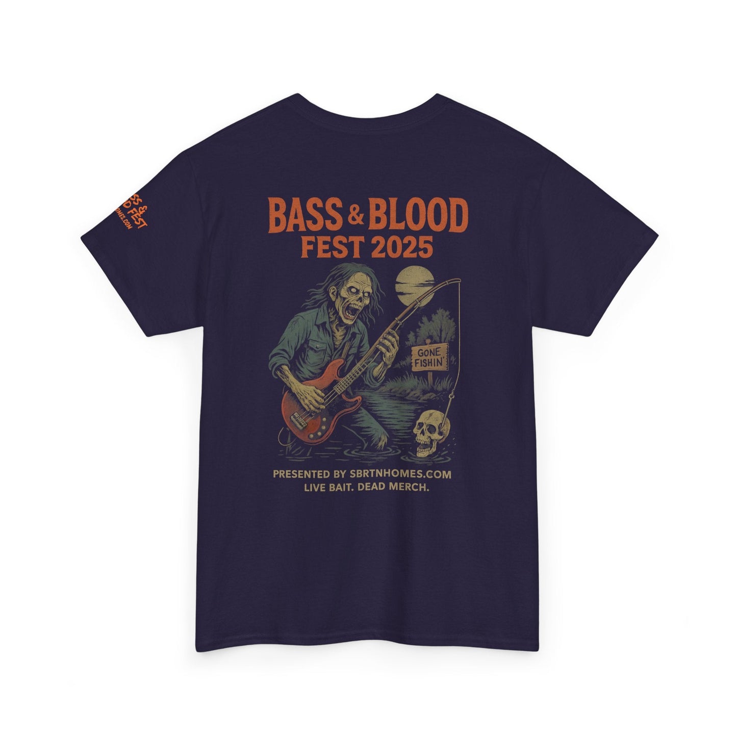 Bass & Blood Fest 2025 Tee – Undead Tour Merch for Metalheads & Mayhem | Lizard Designs – Blackberry T-Shirt for Band Merchandise (16 view)