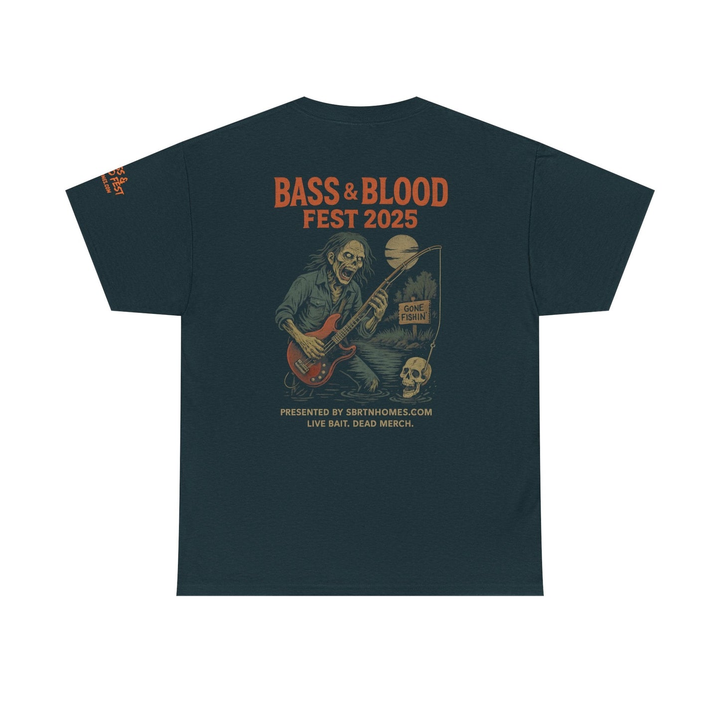 Bass & Blood Fest 2025 Tee – Undead Tour Merch for Metalheads & Mayhem | Lizard Designs – Blackberry T-Shirt for Band Merchandise (8 view)
