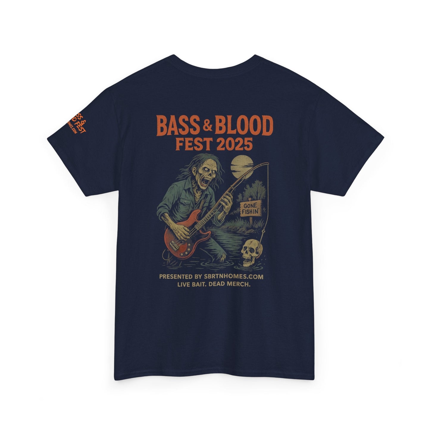 Bass & Blood Fest 2025 Tee – Undead Tour Merch for Metalheads & Mayhem | Lizard Designs – Blackberry T-Shirt for Band Merchandise (13 view)