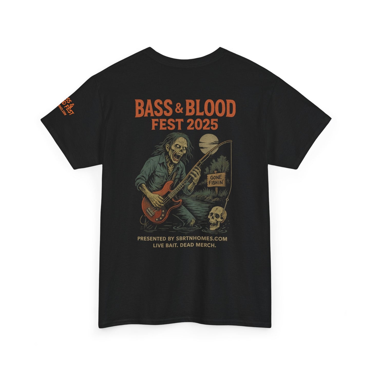 Bass & Blood Fest 2025 Tee – Undead Tour Merch for Metalheads & Mayhem | Lizard Designs – Blackberry T-Shirt for Band Merchandise (7 view)