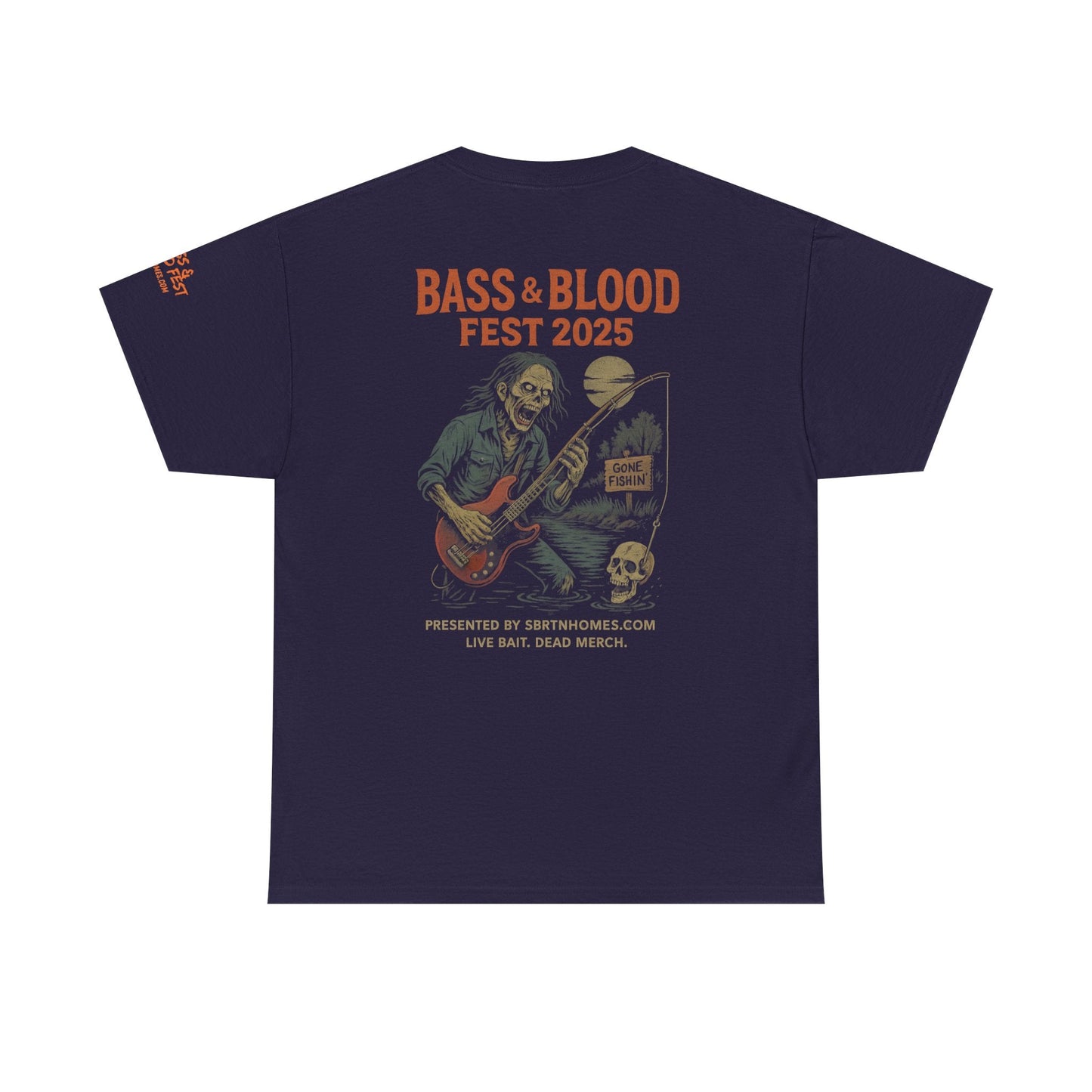 Bass & Blood Fest 2025 Tee – Undead Tour Merch for Metalheads & Mayhem | Lizard Designs – Blackberry T-Shirt for Band Merchandise (14 view)