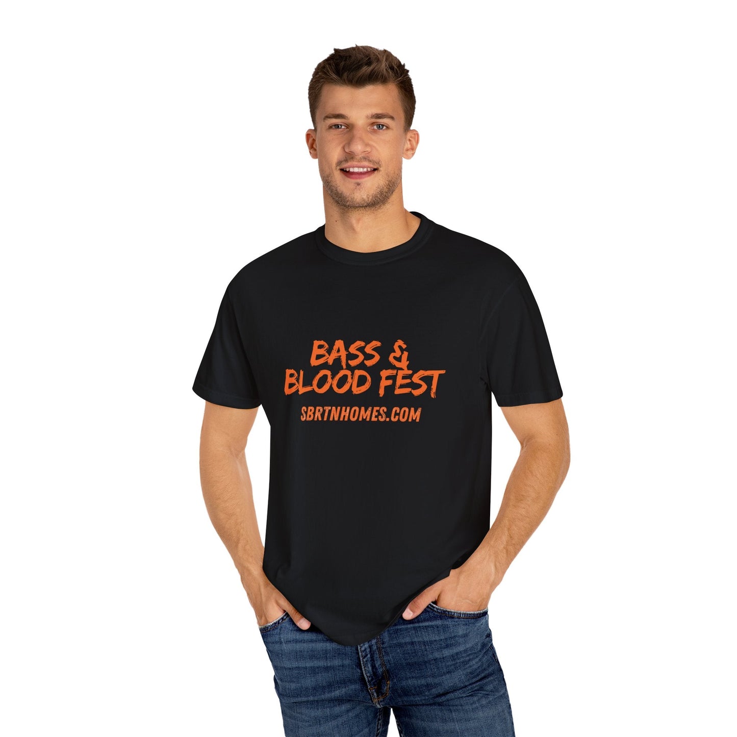 Bass & Blood Fest 2025 T-Shirt – Zombie Rock Concert Tee | Full - Front Print Festival Shirt – Black T-Shirt for Band Merchandise (4 view)