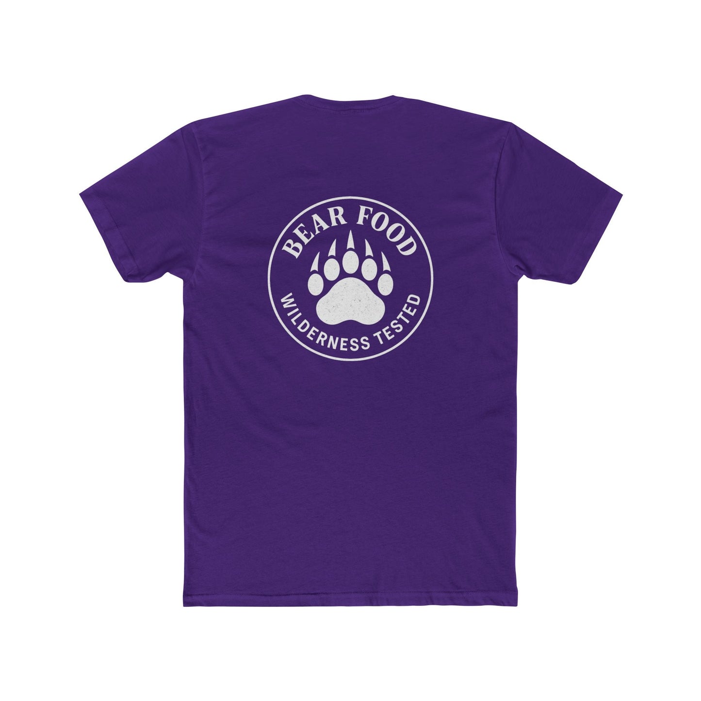 Bear Food Tee – Wilderness Tested Graphic Shirt White logo | Outdoor Adventure Apparel – Solid Purple Rush T-Shirt for adventure (22 view)