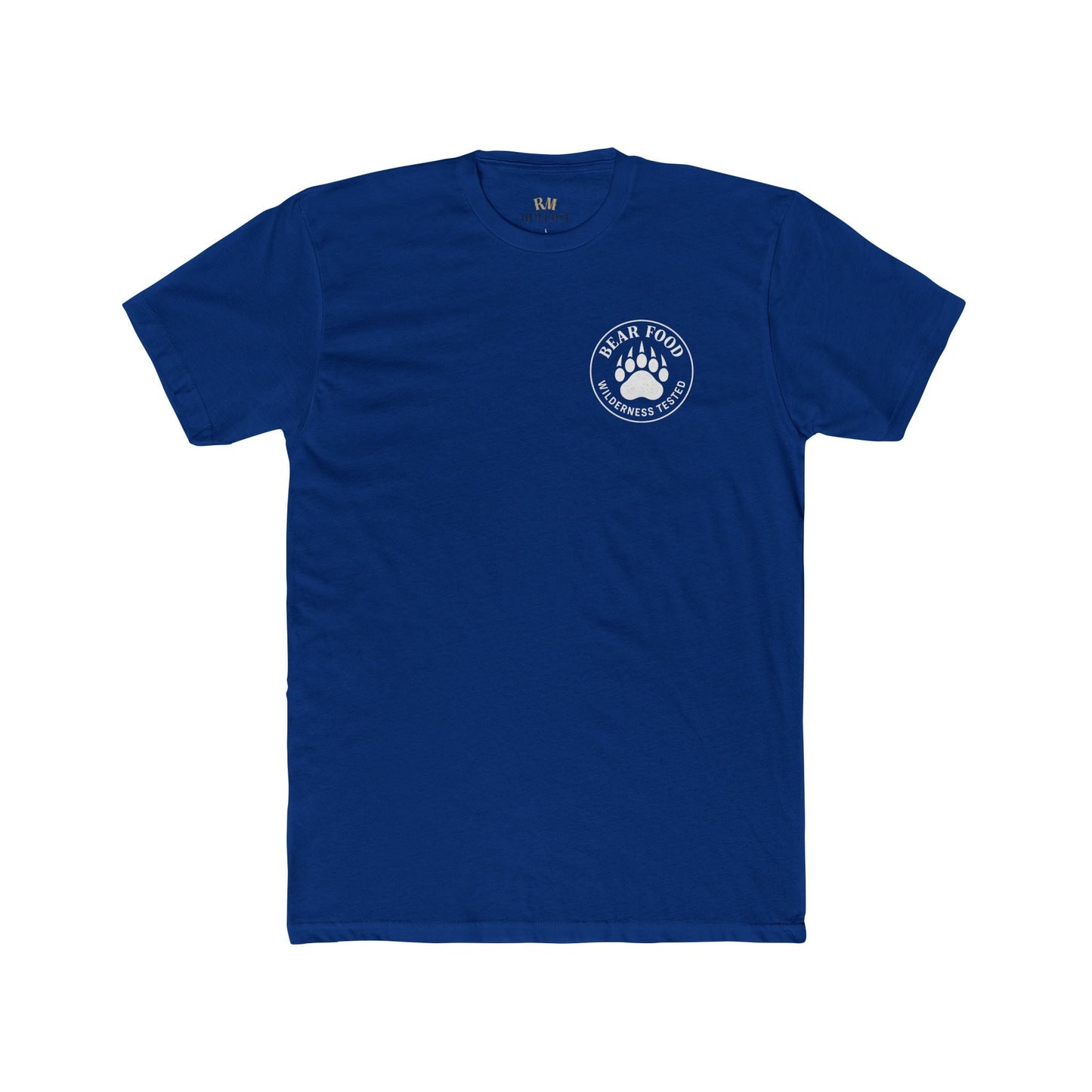 Bear Food Tee – Wilderness Tested Graphic Shirt White logo | Outdoor Adventure Apparel – Solid Royal T-Shirt for adventure (17 view)