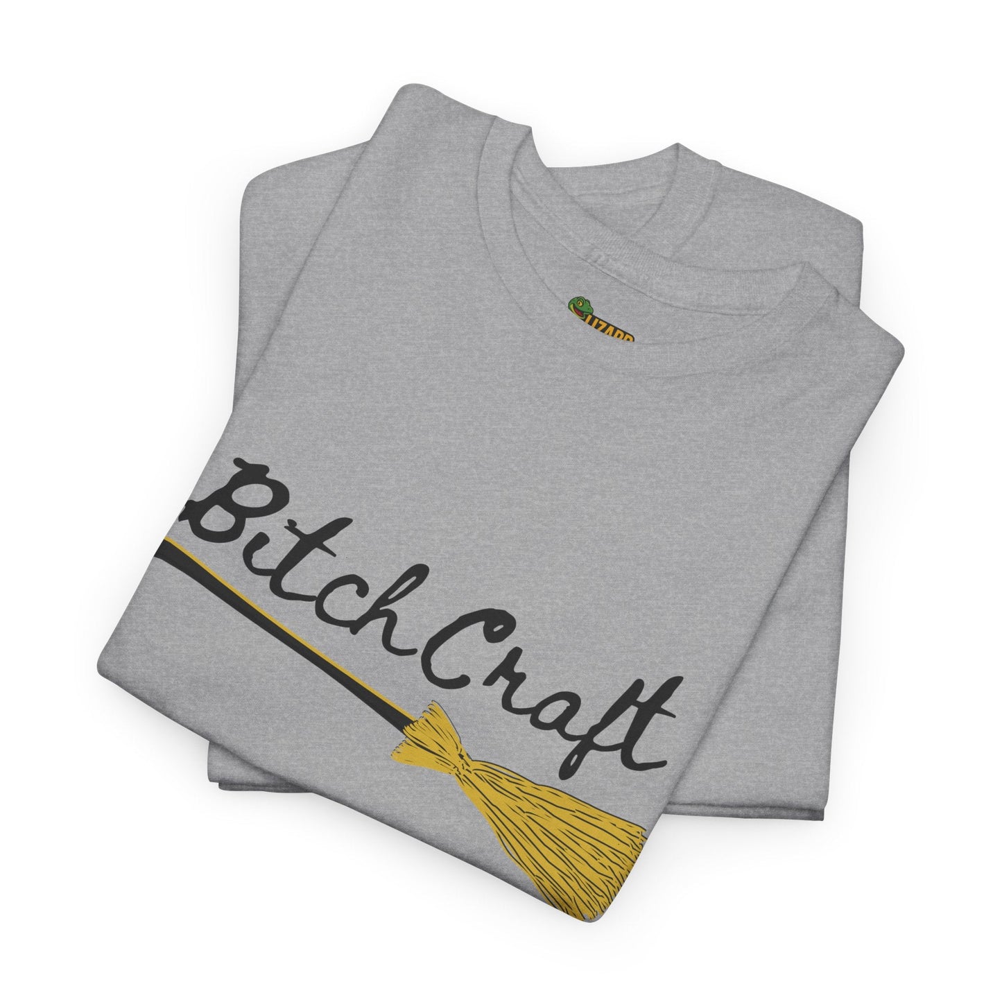 BitchCraft Broomstick Tee – Witchy Humor & Halloween Vibes | Graphic T-Shirts – Sport Grey T-Shirt for Casual Wear (15 view)