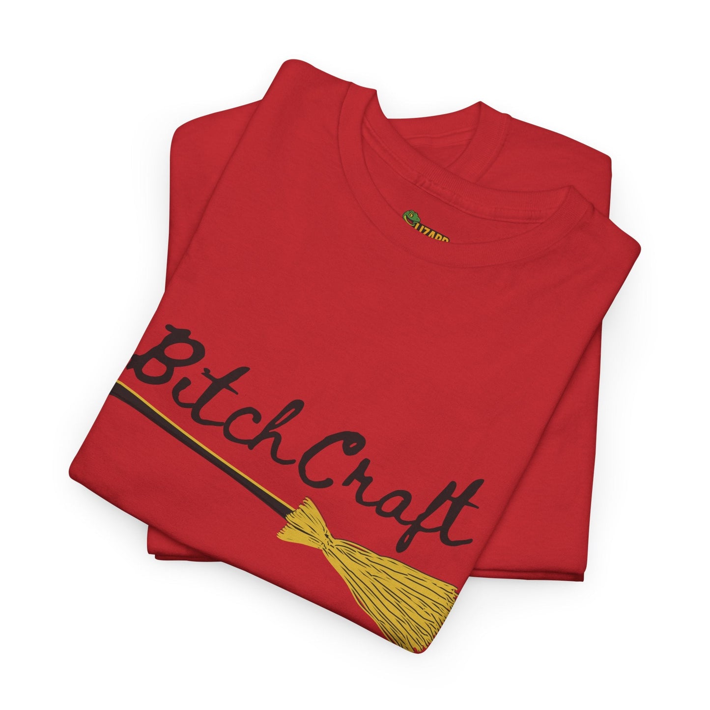 BitchCraft Broomstick Tee – Witchy Humor & Halloween Vibes | Graphic T-Shirts – Red T-Shirt for Casual Wear (27 view)