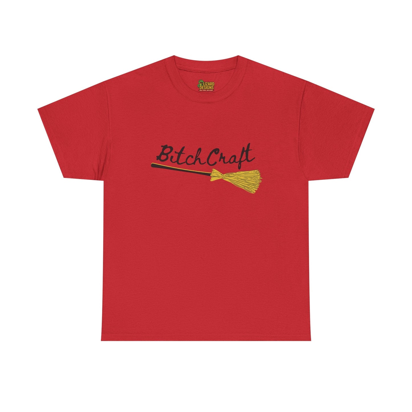 BitchCraft Broomstick Tee – Witchy Humor & Halloween Vibes | Graphic T-Shirts – Red T-Shirt for Casual Wear (25 view)