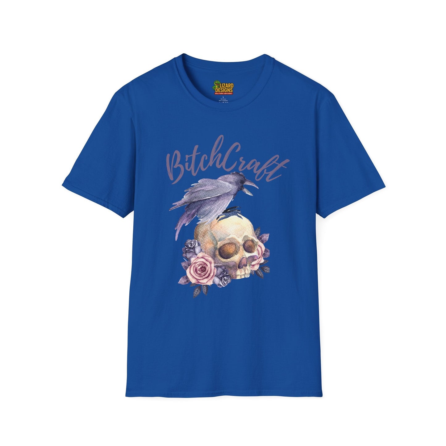 BitchCraft Raven & Skull Tee – Witchy Gothic Vibes | Graphic T-Shirts – Royal T-Shirt for Alternative Fashion (21 view)