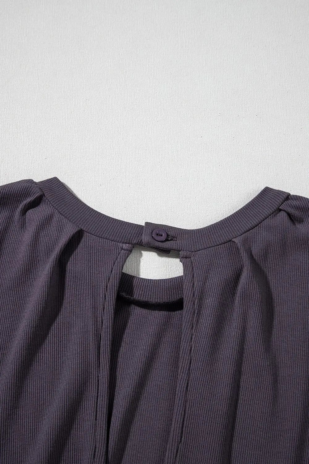 Knit Open Back Cap Sleeve Drawstring Romper – Black for Shopify Collective (8 view)