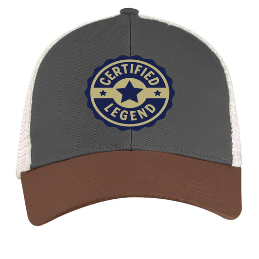 Certified Legend Trucker Hat – Official Seal Design | RM Outpost Gear – CHRCL/ L BR/ OYS Hats for Apparel (2 view)