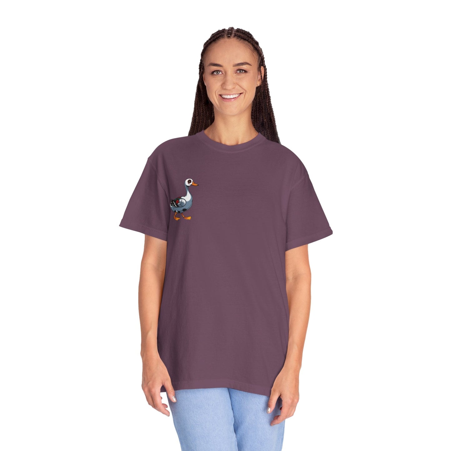 Charming Duck Skeleton Tee, Cute Graphic T-Shirt, Quirky Unisex Apparel, Perfect for Halloween and Everyday Wear – Berry T-Shirt for Casual Everyday Wear (24 view)