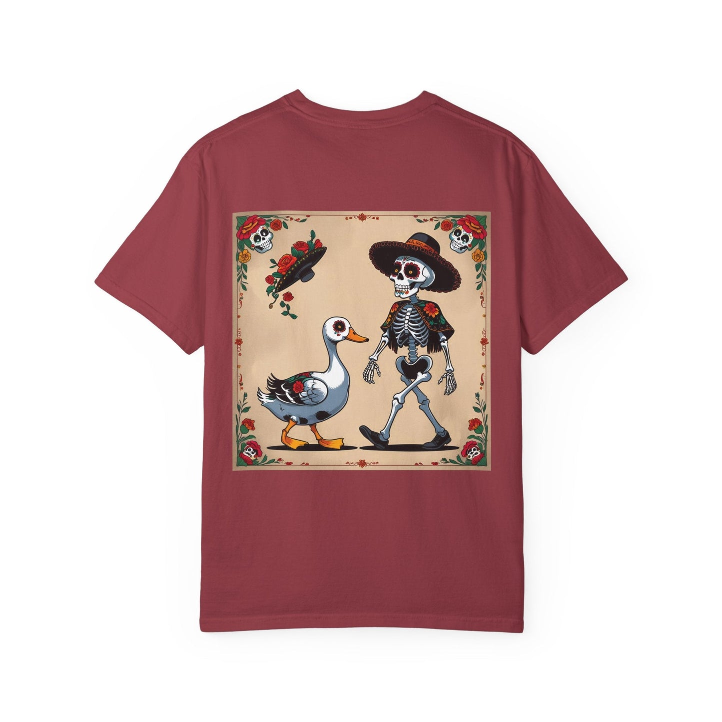 Charming Duck Skeleton Tee, Cute Graphic T-Shirt, Quirky Unisex Apparel, Perfect for Halloween and Everyday Wear – Chili T-Shirt for Casual Everyday Wear (30 view)