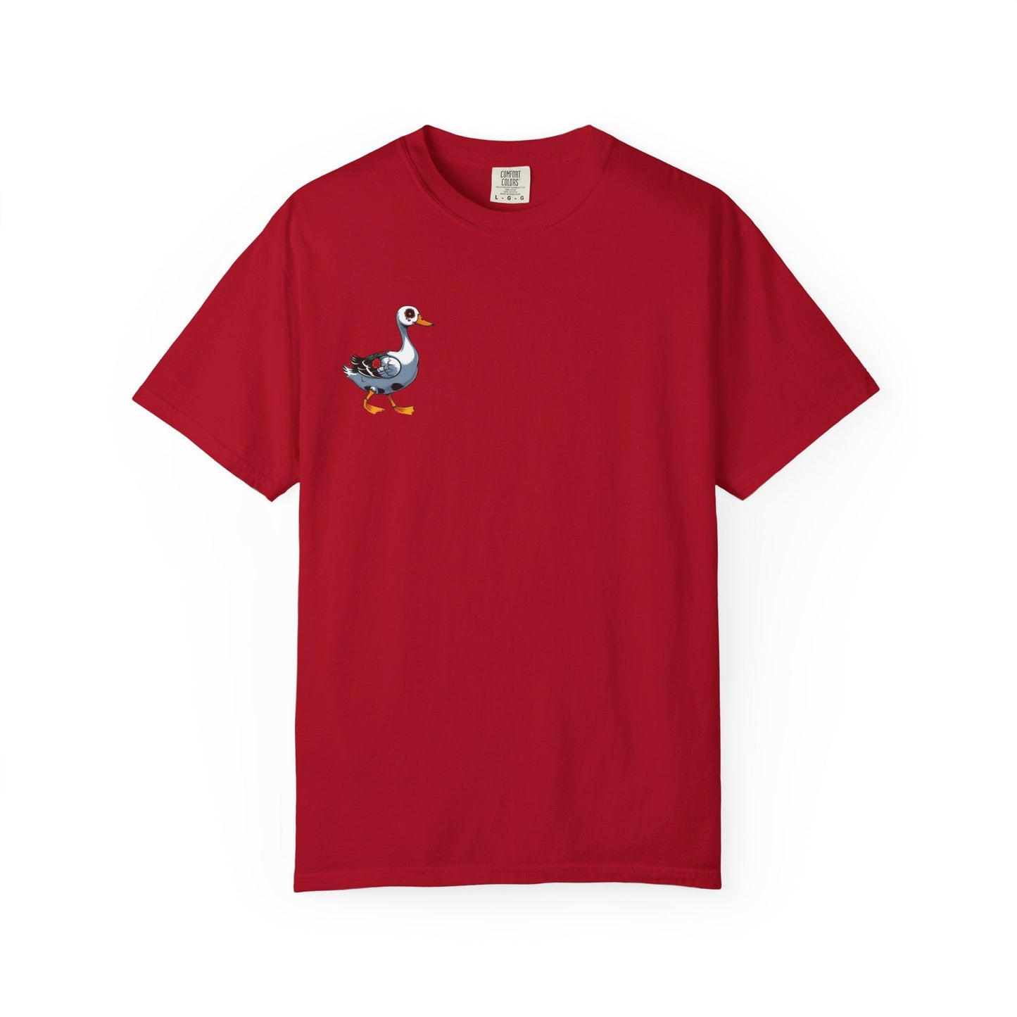 Charming Duck Skeleton Tee, Cute Graphic T-Shirt, Quirky Unisex Apparel, Perfect for Halloween and Everyday Wear – Red T-Shirt for Casual Everyday Wear (33 view)