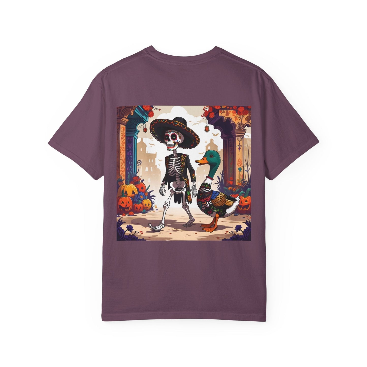 Charming Duck Skeleton wearing a Sombrero Tee, Cute Graphic T-Shirt, Quirky Unisex Apparel, Perfect for Halloween and Everyday Wear – Black T-Shirt for Casual Everyday Wear (22 view)