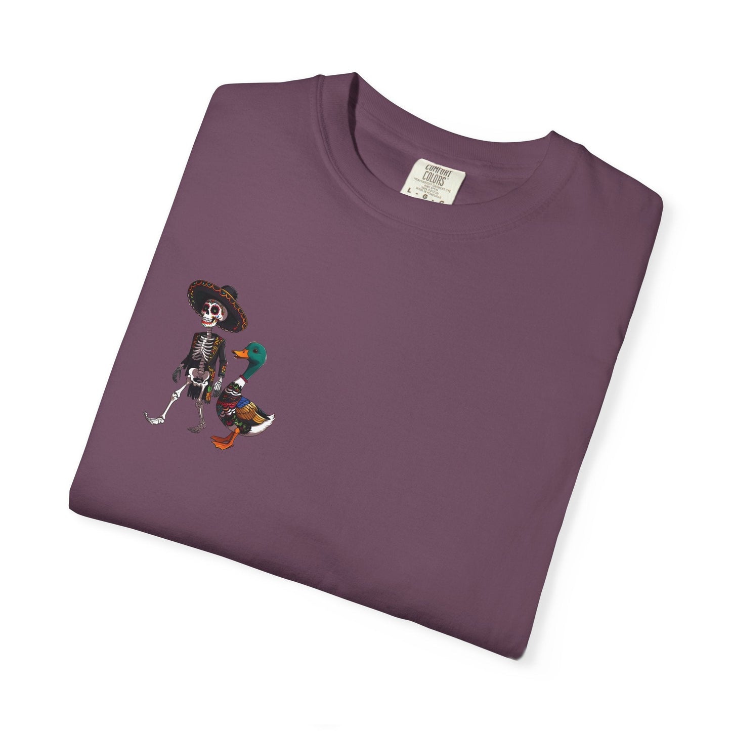 Charming Duck Skeleton wearing a Sombrero Tee, Cute Graphic T-Shirt, Quirky Unisex Apparel, Perfect for Halloween and Everyday Wear – Black T-Shirt for Casual Everyday Wear (23 view)