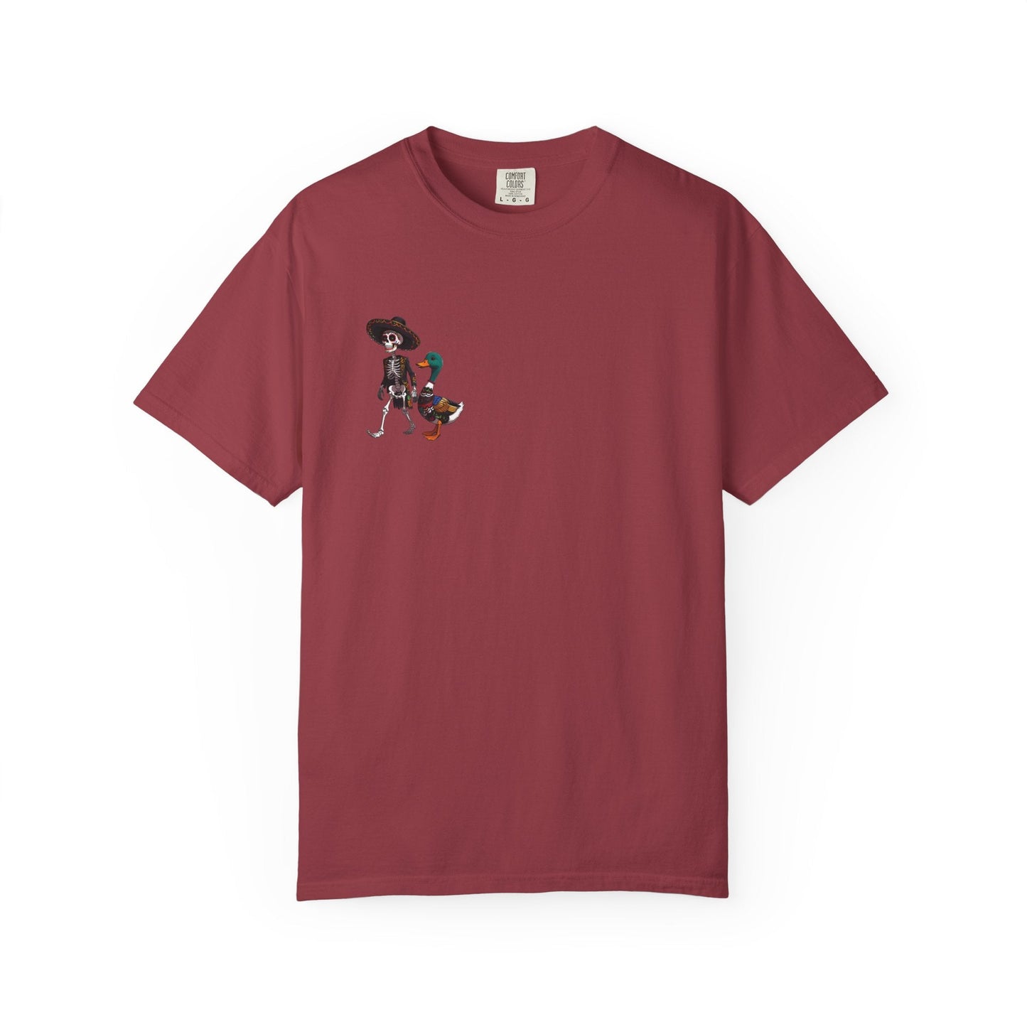Charming Duck Skeleton wearing a Sombrero Tee, Cute Graphic T-Shirt, Quirky Unisex Apparel, Perfect for Halloween and Everyday Wear – Chili T-Shirt for Casual Everyday Wear (29 view)