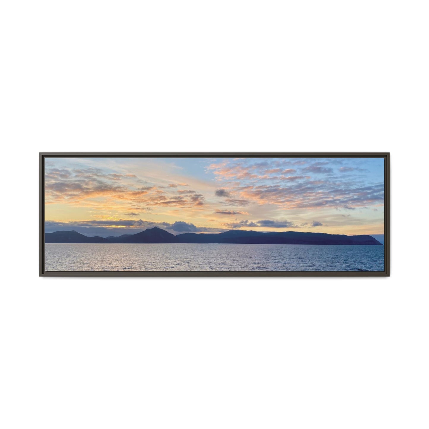 Coastal Sunrise Canvas Wall Art – Tranquil Ocean View for Home or Office | Landscape Photography Print – 60" x 20" (Horizontal) Canvas for art print framed (7 view)