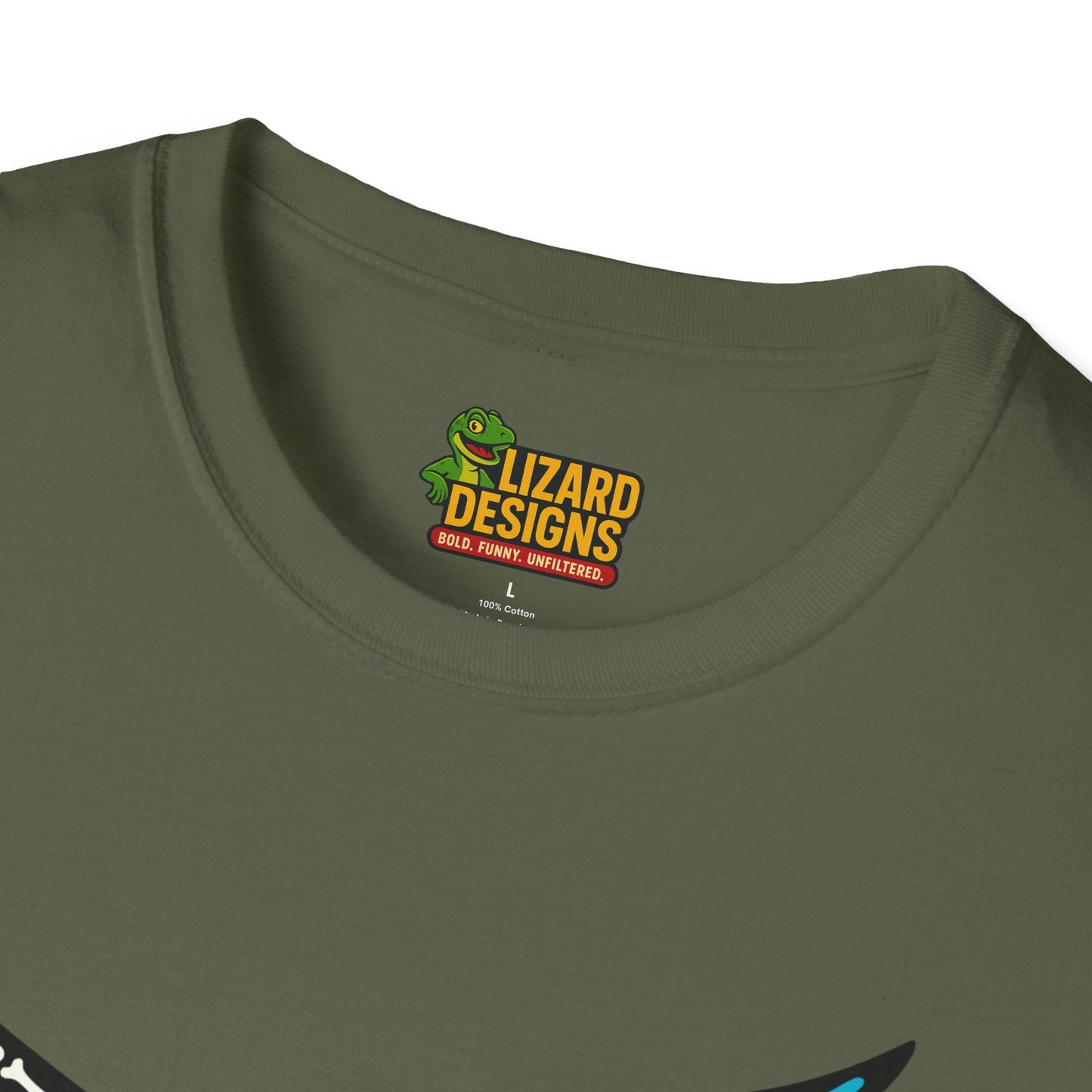 Sugar Skull Owl Tee – Colorful Day of the Dead Vibes | Graphic T-Shirts – Military Green T-Shirt for boho style shirt (19 view)