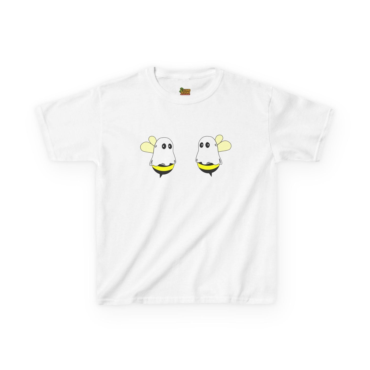 Cute Ghost Bee Kids Tee, Childrens T-Shirt, Summer Outfit, Birthday Gift, Bee Lover Shirt, Fun Kids Clothing – White Kids clothes for Adorable Insect Tee (5 view)