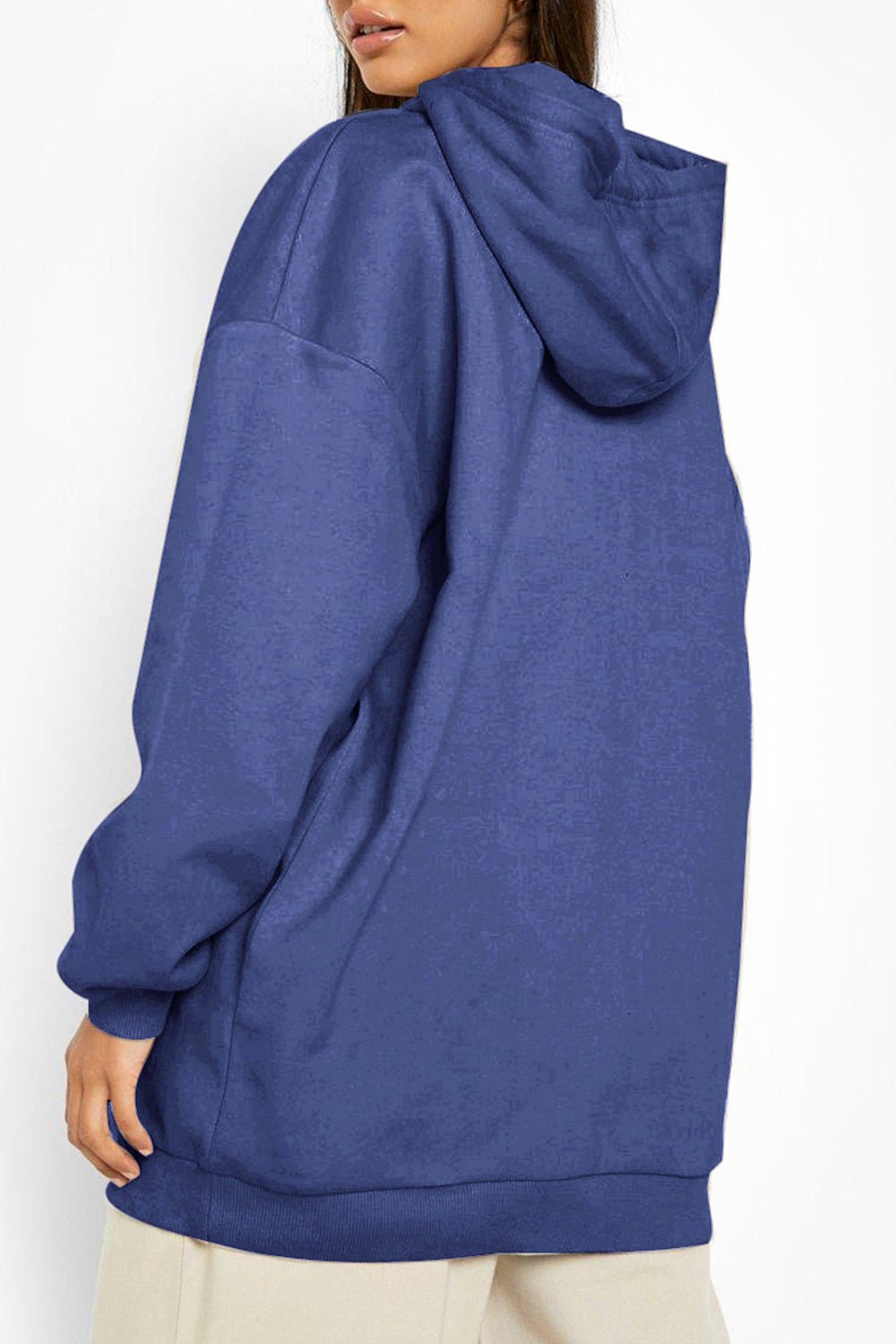 Simply Love Simply Love Full Size Dropped Shoulder Solar System Graphic Hoodie – Dusty Blue by Simply Love