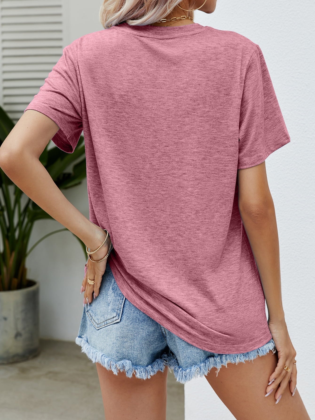 US Flag Leopard Heart Graphic Tee – Dusty Pink Women's Top for Shopify Collective (12 view)