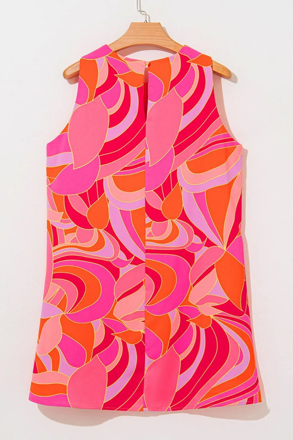 Abstract Floral Print Sleeveless Shift Mini Dress – Strawberry for Shopify Collective (8 view)