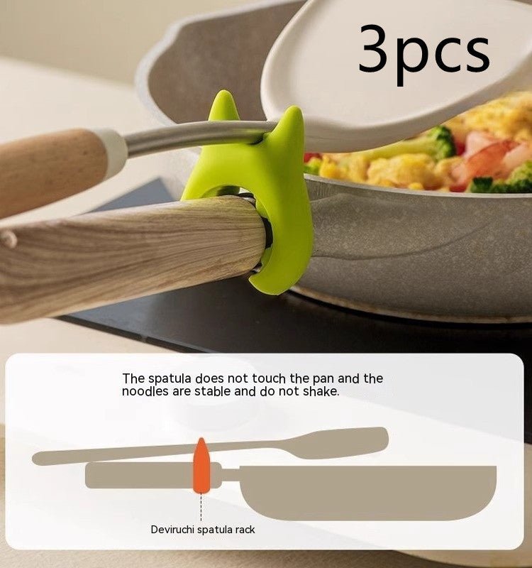 Silicone Spoon Holder – Anti Overflow Pot Clip & Utensil – Green Truner Frame Kitchen tool by SbrTnHomes