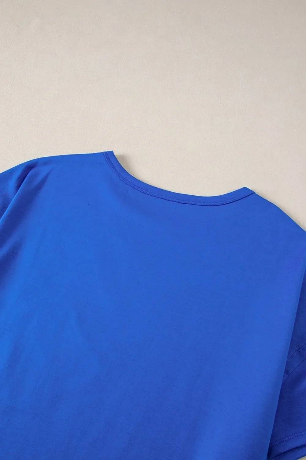Patched Pocket Exposed Seam Oversize T-shirt – Royal Blue for Shopify Collective (6 view)