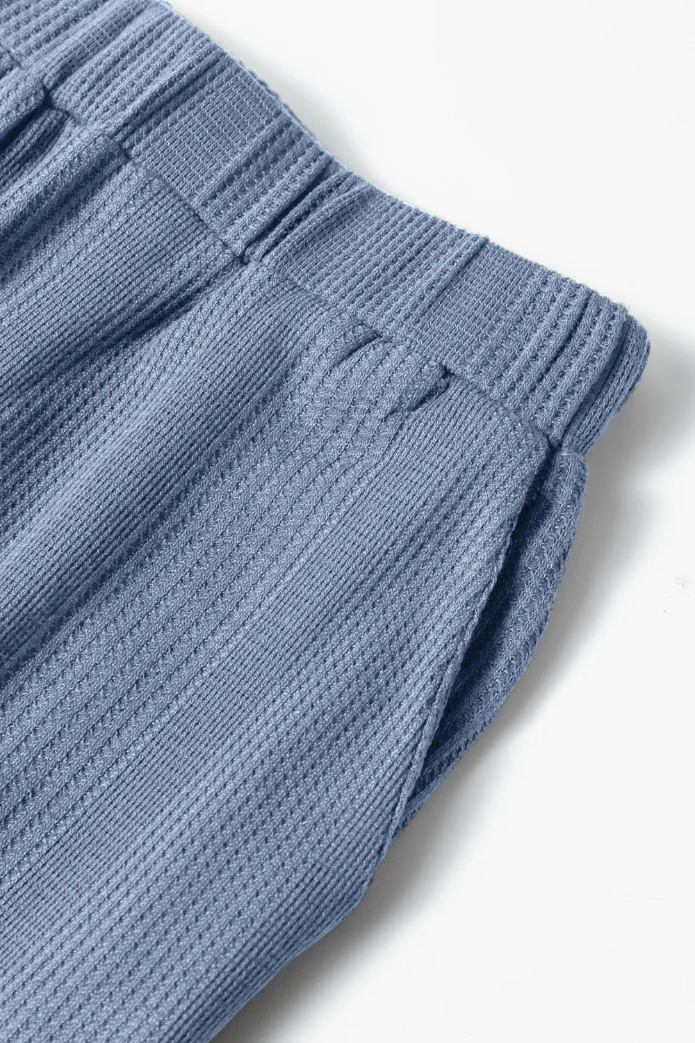 Color Ribbed Ruffle Tank Top and Pants Set – Dusty Blue for Shopify Collective (11 view)